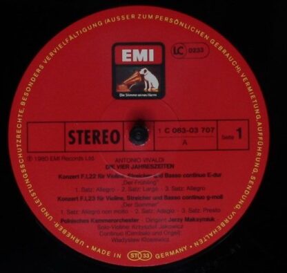 His Master's Voice 1 C 063-03 707 - Antonio Vivaldi, Polish Cham - Image 3