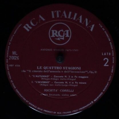 RCA Victor Red Seal ML-20026 - Antonio Vivaldi, Società Corelli - Image 6