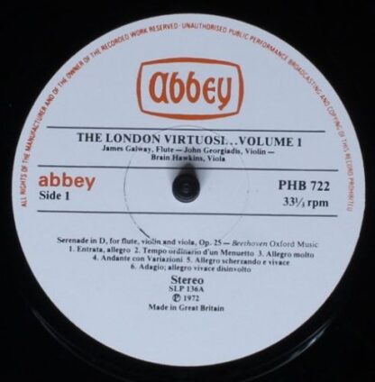 Abbey PHB 722 - The London Virtuosi - Volume 1 - Image 3