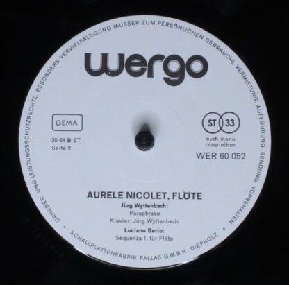 WERGO WER 60 052 - Aurèle Nicolet, Pierre Boulez, Yoritsune Mats - Image 4