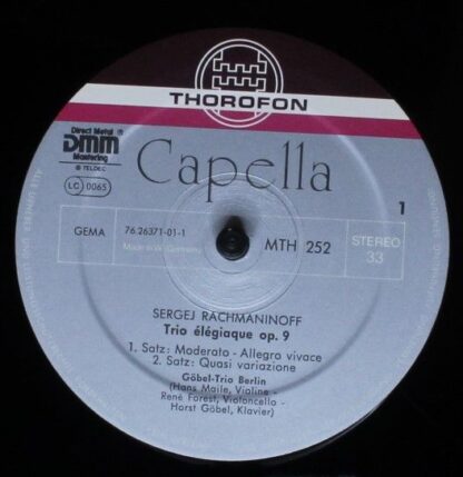 Capella (4) MTH 252 - Sergei Vasilyevich Rachmaninoff, Göbel-Tri - Image 5
