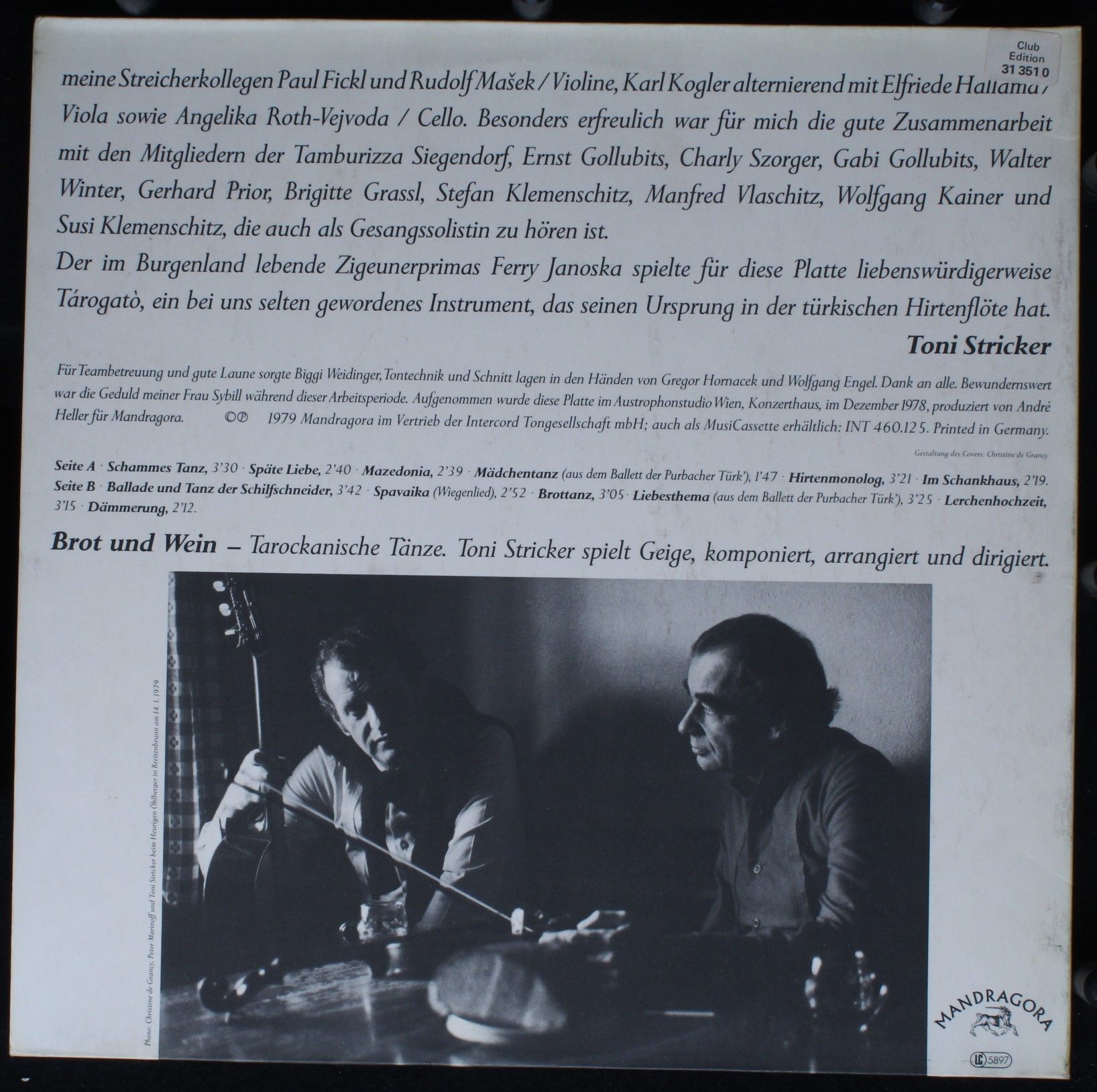 Mandragora (2) INT 160.125 - Toni Stricker - Brot Und Wein (Taro - Image 4