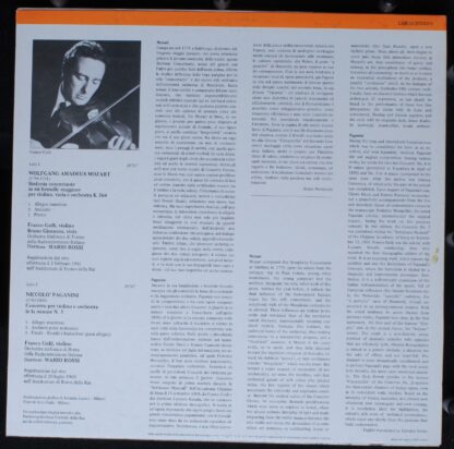 Archivio Rai LAR 16 - Wolfgang Amadeus Mozart, Niccolò Paganini, - Image 2