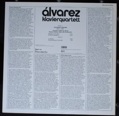 Bellaphon 68 01 003 - Álvarez Klavierquartett, Johannes Brahms - - Image 4
