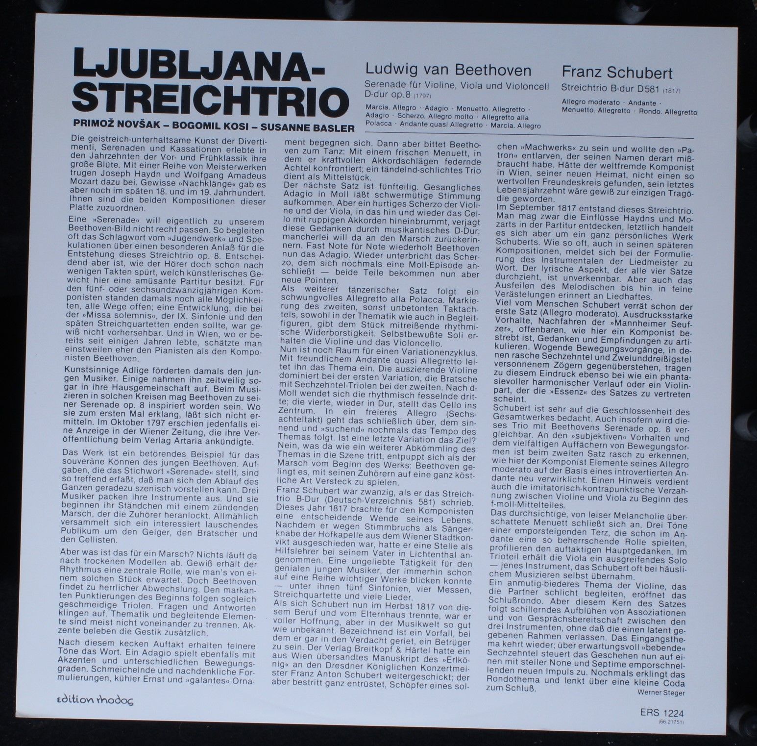 Edition Rhodos ERS 1224 - Ljubljana-Streichtrio, Ludwig van Beet - Image 3