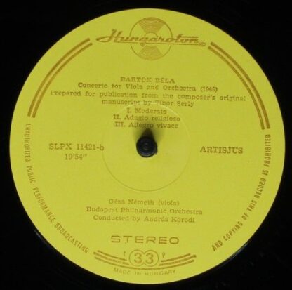 Hungaroton SLPX 11421 - Béla Bartók - Piano Concerto No 3. / Vio - Image 6