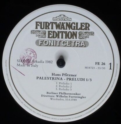 Fonit Cetra FE 26 - Wilhelm Furtwängler, Hans Pfitzner, Boris Bl - Image 3