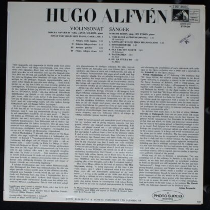 His Master's Voice 4E 061-34024 - Hugo Alfvén - Violinsonat/ Sån - Image 2