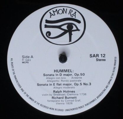 Amon Ra SAR 12 - Johann Nepomuk Hummel, Ralph Holmes, Richard Bu - Image 3
