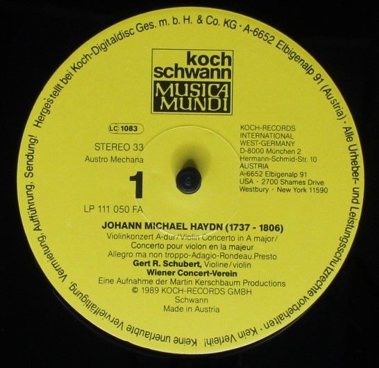 Koch Schwann Musica Mundi LP 111 050 FA - Michael Haydn, Gert Sc - Image 3