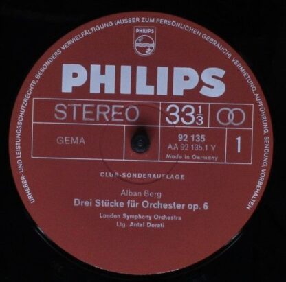 Philips 92 135 - Alban Berg, Arthur Grumiaux, London Symphony Or - Image 3