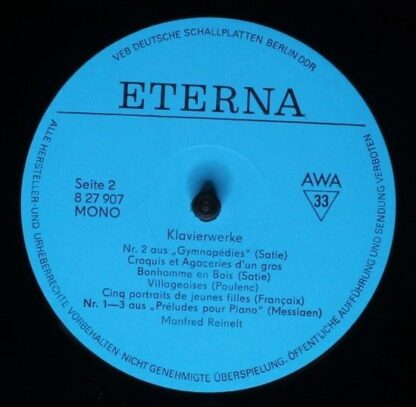 Eterna 8 22 907 - Manfred Reinelt, Alban Berg, Luigi Dallapiccol - Image 7