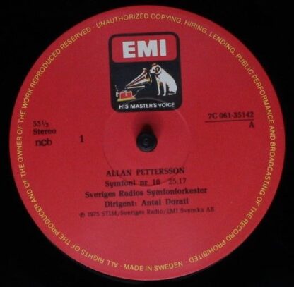 His Master's Voice 4E 061-35142 - Allan Pettersson, Karl-Birger - Image 5