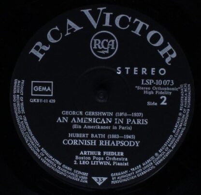 RCA Victor LSP-10073 - Arthur Fiedler, Boston Pops Orchestra - W - Image 4
