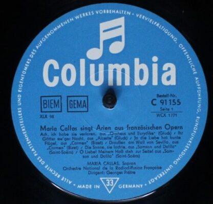 Columbia C 91 155 - Maria Callas - Maria Callas Singt Arien Aus - Image 3