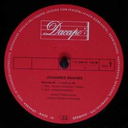 Dacapo 1C 049-01 145M - Johannes Brahms, Wilhelm Furtwängler, Wi - Image 3