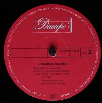 Dacapo 1C 049-01 145M - Johannes Brahms, Wilhelm Furtwängler, Wi - Image 4
