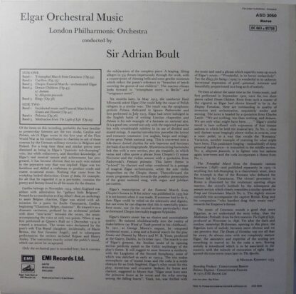 His Master's Voice ASD 3050 - Sir Edward Elgar, London Philharmo - Image 2