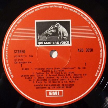 His Master's Voice ASD 3050 - Sir Edward Elgar, London Philharmo - Image 3