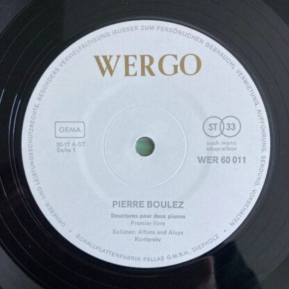 WERGO WER 60 011 - Pierre Boulez, Alfons & Aloys Kontarsky - Str - Image 3
