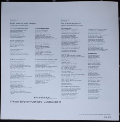 DECCA SAD 22 107 - Gustav Mahler, Chicago Symphony Orchestra, Ge - Image 6