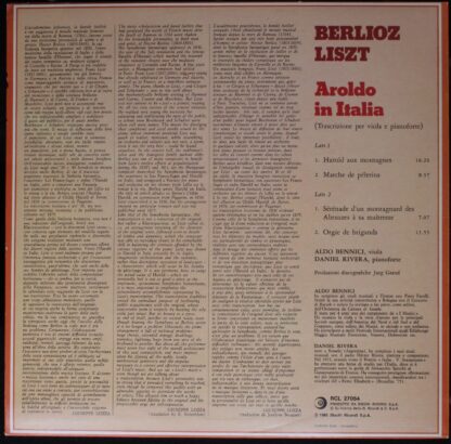 Dischi Ricordi S.p.A. RCL 27054 - Hector Berlioz, Franz Liszt, A - Image 2