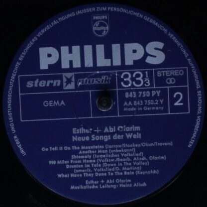 Philips 843 750 PY - Esther & Abi Ofarim - Neue Songs Der Welt - Image 2