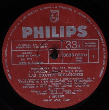 Philips 5835030 - Antonio Vivaldi, I Musici, Félix Ayo - Las Cua - Image 3