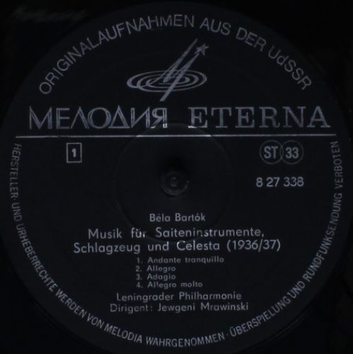 Melodia Eterna 8 27 338 - Béla Bartók, Arthur Honegger, Leningra - Image 3