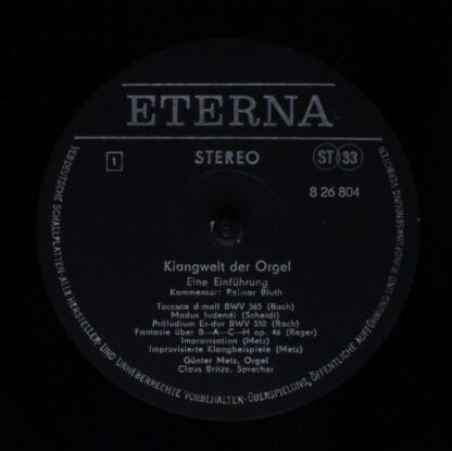 Eterna 8 26 804 - Günter Metz - Klangwelt Der Orgel - Image 5