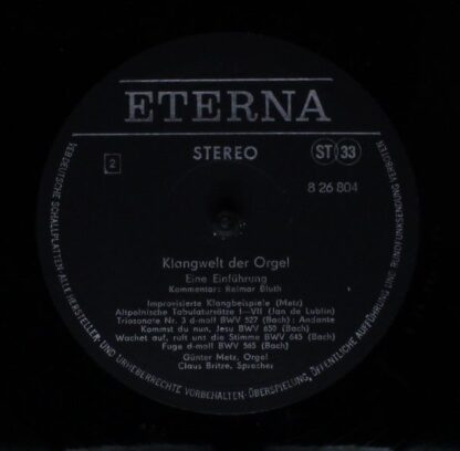 Eterna 8 26 804 - Günter Metz - Klangwelt Der Orgel - Image 6