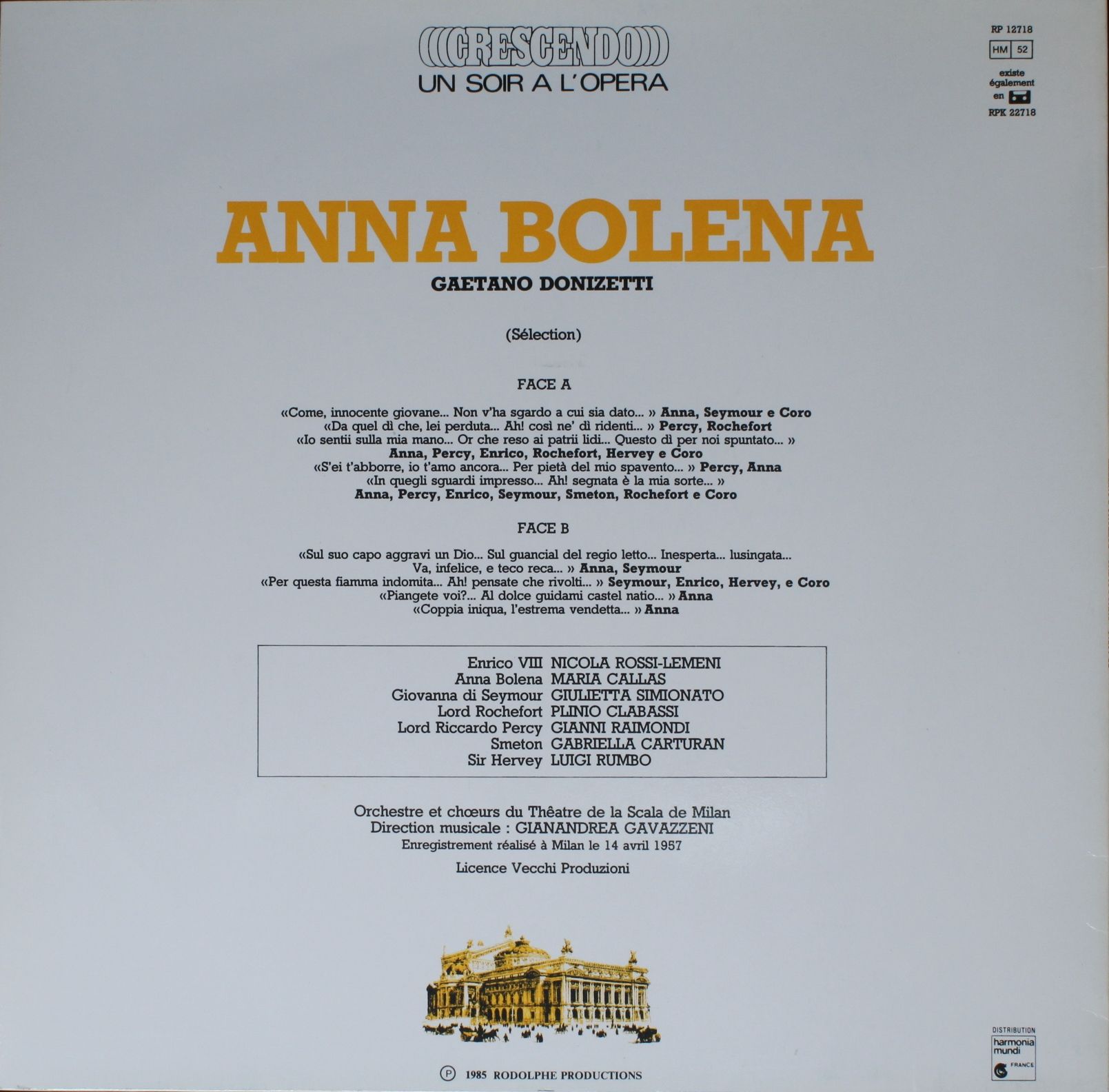 Rodolphe RP 12718 - Gaetano Donizetti, Maria Callas, Giulietta S - Image 2