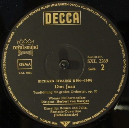 DECCA SXL 2269 - Pyotr Ilyich Tchaikovsky, Richard Strauss, Wien - Image 4