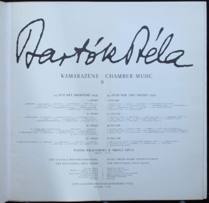 Hungaroton SLPX 11320 - Béla Bartók, Wanda Wilkomirska, Mihály S - Image 4
