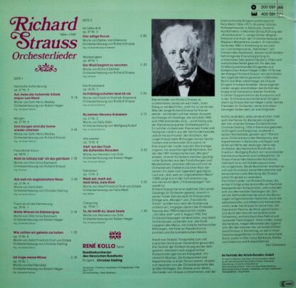 Eurodisc 200 591-366 - Richard Strauss, René Kollo - Orchesterli - Image 2