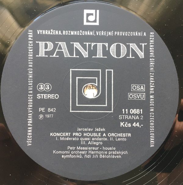 Panton 11 0681 - Jaroslav Ježek, Suk Quartet, Petr Messiereur, K - Image 4