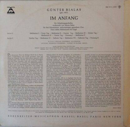 Bärenreiter-Musicaphon BM 30 L 1308 - Günter Bialas - Im Anfang - Image 3
