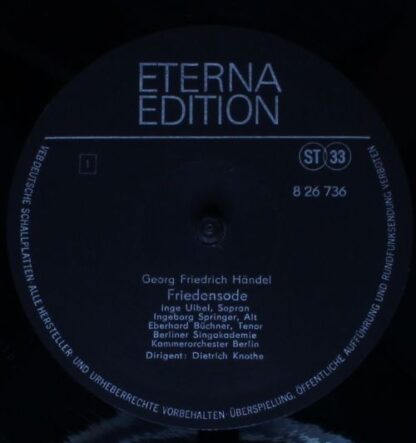 Eterna 8 26 736 - Georg Friedrich Händel, Berliner Singakademie, - Image 3