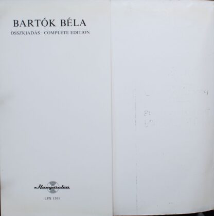 Hungaroton SLPX 1301 - Béla Bartók, György Lehel, Budapest Symph - Image 2