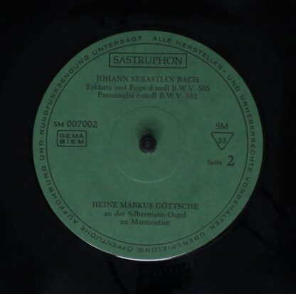 Sastruphon SM 007002 - Johann Sebastian Bach, Heinz Markus Götts - Image 4