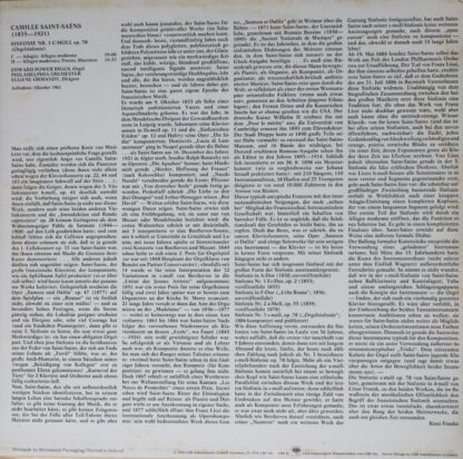 CBS 61 035 - Camille Saint-Saëns, E. Power Biggs, The Philadelph - Image 2