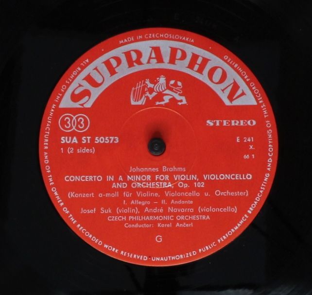 Supraphon SUA ST 50573 - Johannes Brahms, Josef Suk, André Navar - Image 5