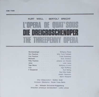 CBS CBS 77268 - Kurt Weill, Bertolt Brecht, Lotte Lenya - Die Dr - Image 3