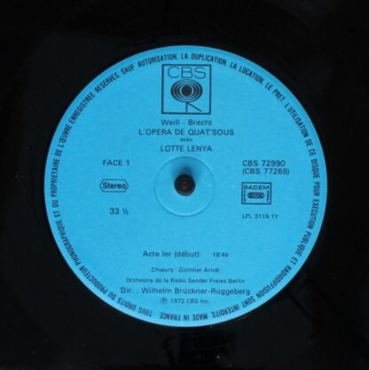 CBS CBS 77268 - Kurt Weill, Bertolt Brecht, Lotte Lenya - Die Dr - Image 9