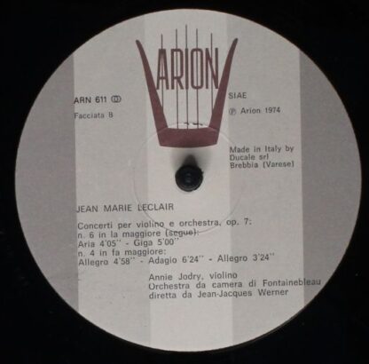ARION ARN 611 - Jean-Marie Leclair - Tre Concerti Per Violino E - Image 4
