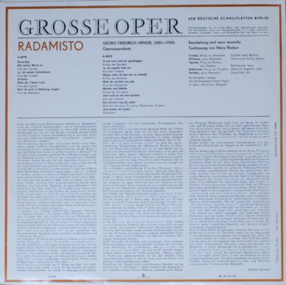 Eterna 8 25 323 - Georg Friedrich Händel, Hanne-Lore Kuhse, Sigr - Image 2