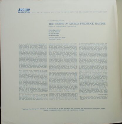 Archiv Produktion 14240 APM - Georg Friedrich Händel - Concerto - Image 2