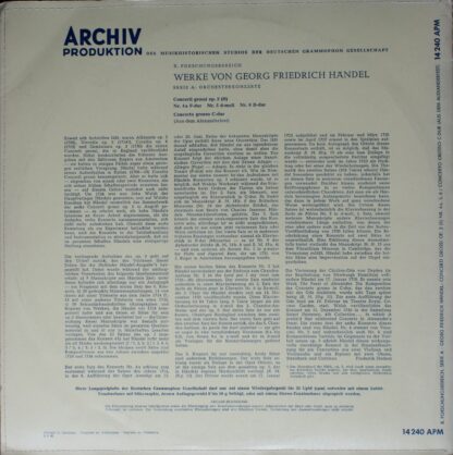Archiv Produktion 14240 APM - Georg Friedrich Händel - Concerto - Image 6