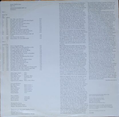 Eterna 8 27 018 - Johann Sebastian Bach, Arleen Auger, Heidi Rie - Image 2