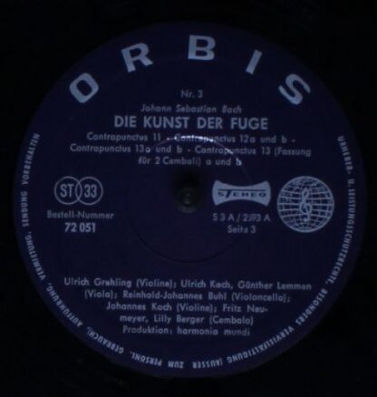 Orbis 72 037 - Johann Sebastian Bach - Die Kunst Der Fuge - Image 5